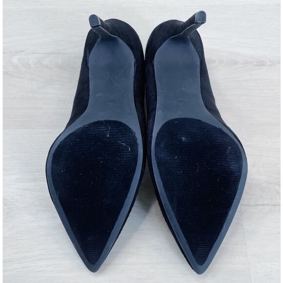 NEW Ashley Stewart Suede Pom Pom Stiletto Heels Size 10W NEW IN BOX - Picture 14 of 16